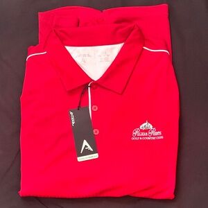 Antigua Golf Performance Wicking Polo Shirt Men XXL Red ribbed design